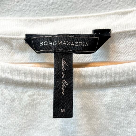 BCBGMAXAZRIA Ethel Knit Stripe Sweater Dress in Navy & White Women's Medium $198 - Picture 7 of 9